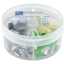 VOGT VERBINDUNGSTECHNIK 737047 Aderendhülsen-Sortiment 4 mm2, 6 mm2, 10 mm2, 16 mm2 Teilisoliert Grau, Schwarz, Elfenbein, Grün 100 Stück