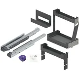 vasalat Set Pinello Board Schrankauszug 300 Rechts 3-Etagen Vollauszug & Tablar Anthrazit