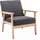 sweeek Sessel Isak Polyester 64 x 73 x 69,5 cm Dunkelgrau