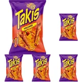 TAKIS - Mais-Snack Käse & Chili Flavour - (1 X 100 G) (Packung mit 5)