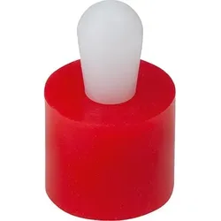 FEDERNDES SEITENDRUCKST. STANDARD FEDERKRAFT D=6, D2=5,9, L1=3,7, KUNSTSTOFF ROT, ABWEICHENDE STIFTFORM,