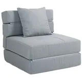 XDeer Sofa Schlafsessel klappbar 2-in-1 Klappsessel mit Bettfunktion, Gästebett für Wohnzimmer & Schlafzimmer grau