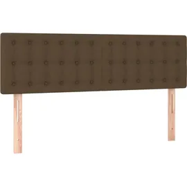 vidaXL Boxspringbett mit Matratze Dunkelbraun 140x200 cm Stoff