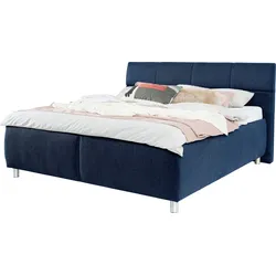 Stauraumbett ALINA "Marike", blau (blau gcp 106), B:179cm H:112cm L:218cm, Chenille GCP (100% Polyester), Betten, inklusive Lattenrost, wahlweise mit Matratze in verschiedenen Größen