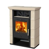 Thorma Kaminofen | BORGHOLM black/TOP Keramik | Cappuccino | 7 kW