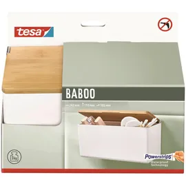 Tesa Aufbewahrungsbox Baboo 24,2 x 10,2 x 11 cm 1-tlg. weiß