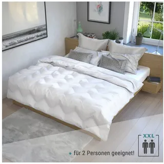 Jekatex Microfaserbettdecke »Bettdecke, Microfaserbettdecke in 200x200 cm«, normal, Füllung 100% Polyester, Bezug 100% Polyester, (1 St.), Ganzjahresdecke, Allergiker geeignet, weiß