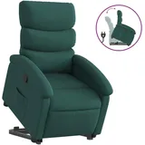 vidaXL Relaxsessel mit Aufstehhilfe Stoff 92 x 99,5 x 0 cm Dunkelgrün mit Rollen
