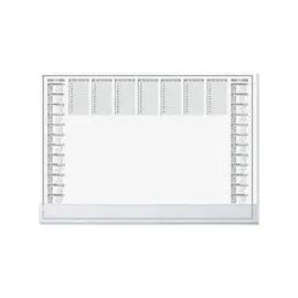 Sigel H6366 Papier-Schreibtischunterlage DIN A2, mit transparenter Schutzleiste, Kalender 2026 2027, 40 Blatt, Schreibunterlage, Schreibunterlage aus nachhaltigem Papier
