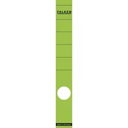 Falken 11287042 Ordner-Rückenschild, Etiketten 36 x 290 mm selbstklebend für 5 cm schmale Ordner - Grün