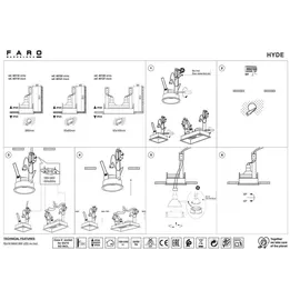 FARO HYDE R Einbaudownlight 1 rund weiß
