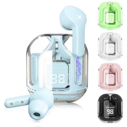 7Magic In Ear Ohrhörer wireless Kopfhörer (Touch Control, IPX7 Wasserdicht, 25 Std Spielzeit, Deep Bass Stereo, Bluetooth 5.3 + EDR, Bluetooth Kopfhörer Sport Kopfhörer für iPhone/Huawei/Samsung) blau