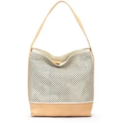 Pikolinos für Damen. WHA-534C1 Alcudia durchbrochene Lederhandtasche weiß-creme (OSFA), Lässig