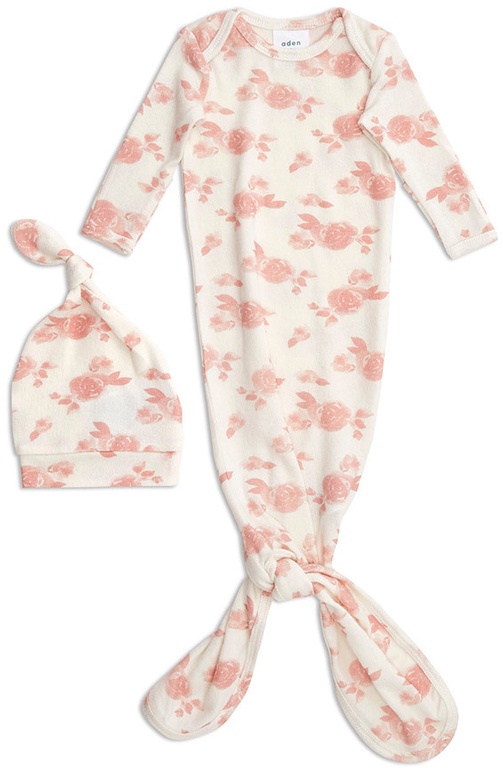 aden + anais - Baby-Set Snuggle Knit – Rosettes Mit Mütze In Rosa