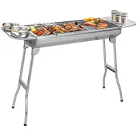 Sunjas Edelstahl Holzkohlegrill silber