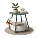 Coemo Beistelltisch Kosi mit Canvas Korb - Metallgestell mit Stoffkorb, Ø Gr.: onesize