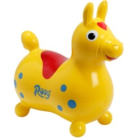 Cavallo Rody Sprungpferd, Hüpfpferd, Hüpftier, Sprungtier aufblasbar, Gelb