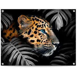 Poster REINDERS "Leopard", bunt (farbe bild(er): bunt), B:80cm H:60cm T:0,1cm, Leinwand, Bilder