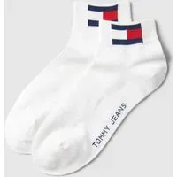 Sneakersocken mit Logo-Print im 2er-Pack, Weiss, 43/46