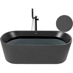 Freistehende Badewanne 169 cm x 80 cm schwarz GOCTA