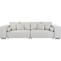 Big-Sofa INOSIGN "Aliya" Sofas Gr. B/H/T: 290cm x 80cm x 110cm, Struktur fein, beige (creme) incl. Bettfunktion und Bettkasten, Breite 290 cm,incl. Zierkissen