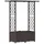 vidaXL Hochbeet mit Rankgitter und Dach 124,5 x 40 x 138 cm Braun