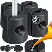 Kesser Pavillonstandfüße 4er Set 0,22 x 0,22 x 0,25 m Schwarz