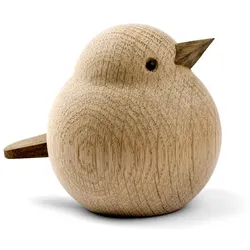 Holztier Mama Spatz - Dekofigur 7,3 x 9 x 8 cm Eiche natur