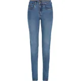 Oxmo Slim-fit-Jeans OXHelle", Damen, Gr. 27/30, Länge 30, blau (mid blau denim), Obermaterial: 68% Baumwolle CO. 27% Polyester PES. 3% Viskose CV. 2% Elasthan EL., Jeans Slim-fit-Jeans