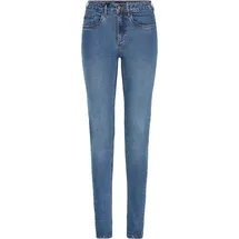 Oxmo Slim-fit-Jeans OXHelle", Damen, Gr. 27/30, Länge 30, blau (mid blau denim), Obermaterial: 68% Baumwolle CO. 27% Polyester PES. 3% Viskose CV. 2% Elasthan EL., Jeans Slim-fit-Jeans