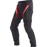Dainese Drake Super Air Tex Pants Motorrad Hose, Schwarz/Rot/Wei�,