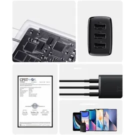 Baseus Compact Charger 3U 17W Schwarz