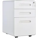 Vinsetto Aktenschrank, Weiß, Metall, 48x59x39 cm, Arbeitszimmer, Aktenschränke