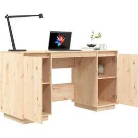 vidaXL Schreibtisch 140x50x75 cm Massivholz Kiefer