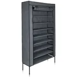 your GEAR Schuhschrank Grado - Stoffschrank 90x30x175 cm - 9 Fächer, Platz für 35 Paar Schuhe, Flexibler Kleiderschrank mit stabilem Stahlrohrrahmen - schmaler Schuhschrank als Organizer