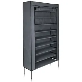 your GEAR Schuhschrank Grado - Stoffschrank 90x30x175 cm - 9 Fächer, Platz für 35 Paar Schuhe, Flexibler Kleiderschrank mit stabilem Stahlrohrrahmen - schmaler Schuhschrank als Organizer