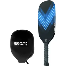 Pickleballschläger KASACA "Pickleball-Schläger Aero Swipe Carbon", schwarz (schwarz, blau), Racketsportschläger