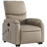 vidaXL Massagesessel mit Aufstehhilfe Kunstleder 99 x 99 x 0 cm Braun
