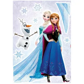 KOMAR Frozen Wandtattoo mit Anna und Elsa - Größe 50 x 70 cm, Disney Wandsticker für das Kinderzimmer, Eiskönigin, Aufkleber, Dekoration, Mädchen