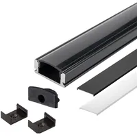 Energmix 2m LED Aluprofil Schwarz LED-Profil
