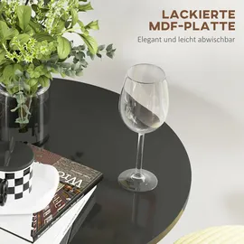 Homcom Bartisch Stehtisch Esstisch Runder Tresentisch, für Wohnzimmer, Esszimmer, Stahl, Schwarz, Ø60 x 102 cm