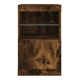 vidaXL Sideboard mit LED-Leuchten Räuchereiche 41x37x67 cm