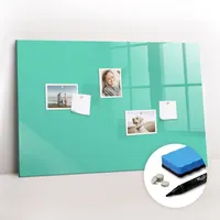 Tulup Magnettafel, Türkis, Glas, 90x0.4x60 cm, Dekoration, Magnettafeln &