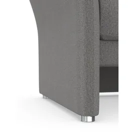 DOMO collection Sessel Pina Mikrofaser 99 x 95 x 88 cm Dunkelgrau