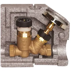 Flamco Zirkulationsventil DN 20, 50-60 Grad C Muffe-Muffe, Isolierung und Thermometer M1206360