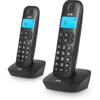 SPC Air Pro Duo - Schnurlose Telefone, beleuchtetes Display, Freisprechen, ECO-Modus, schwarz.