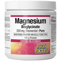 Natural Factors NATURAL FACTORS MAGNESIUM BISGLYCINATE PURE 200 MG (145 G) (145 g)