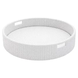 Relaxdays Schwimmendes Tablett Weiß 60 cm