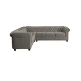 S-Style Chesterfield Ecksofa Cleo Blink ¦ grau ¦ Maße (cm): B: 264 H: 72