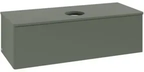 V&B Waschtischunterschrank ohne Frontstruktur, mit Beleuchtung Antao 120x36x50cm, WBP Lac, lea gre. m Lac